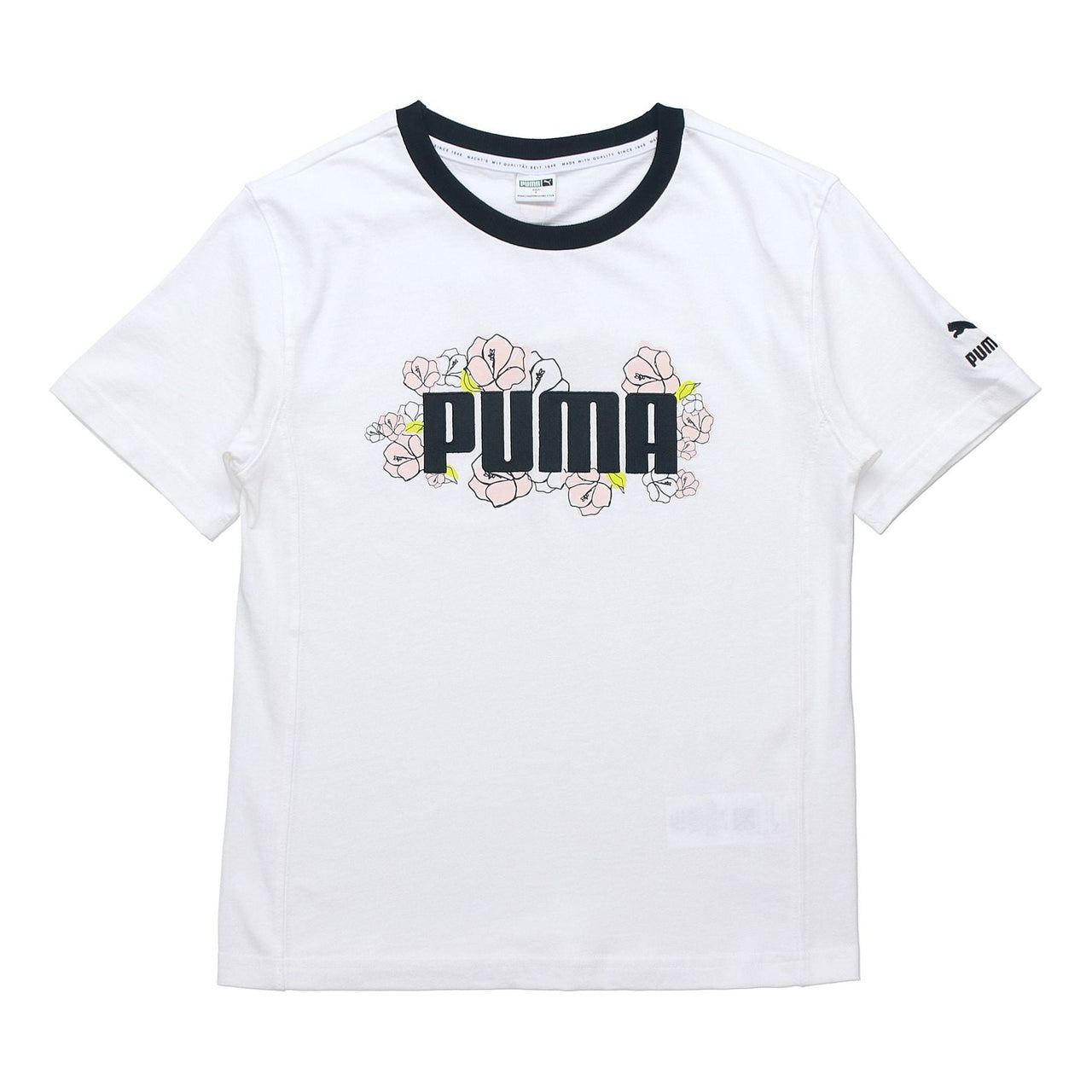 (WMNS) PUMA Logo Printing Round-neck White 532042-02