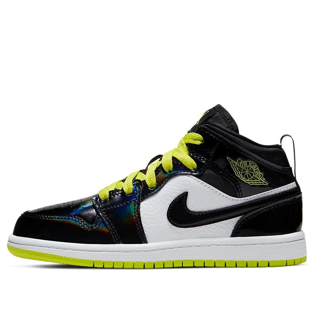 (PS) Air Jordan 1 Mid 'Black Cyber' BQ6932-003
