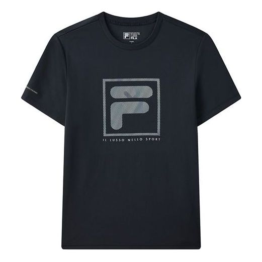 FILA Logo Round Neck Knit Short Sleeve Blue F11M122115F-NV