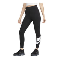 (WMNS) Nike Sportswear Classics High-Waisted Graphic Leggings Asia Sizing 'Black White' DV7792-010