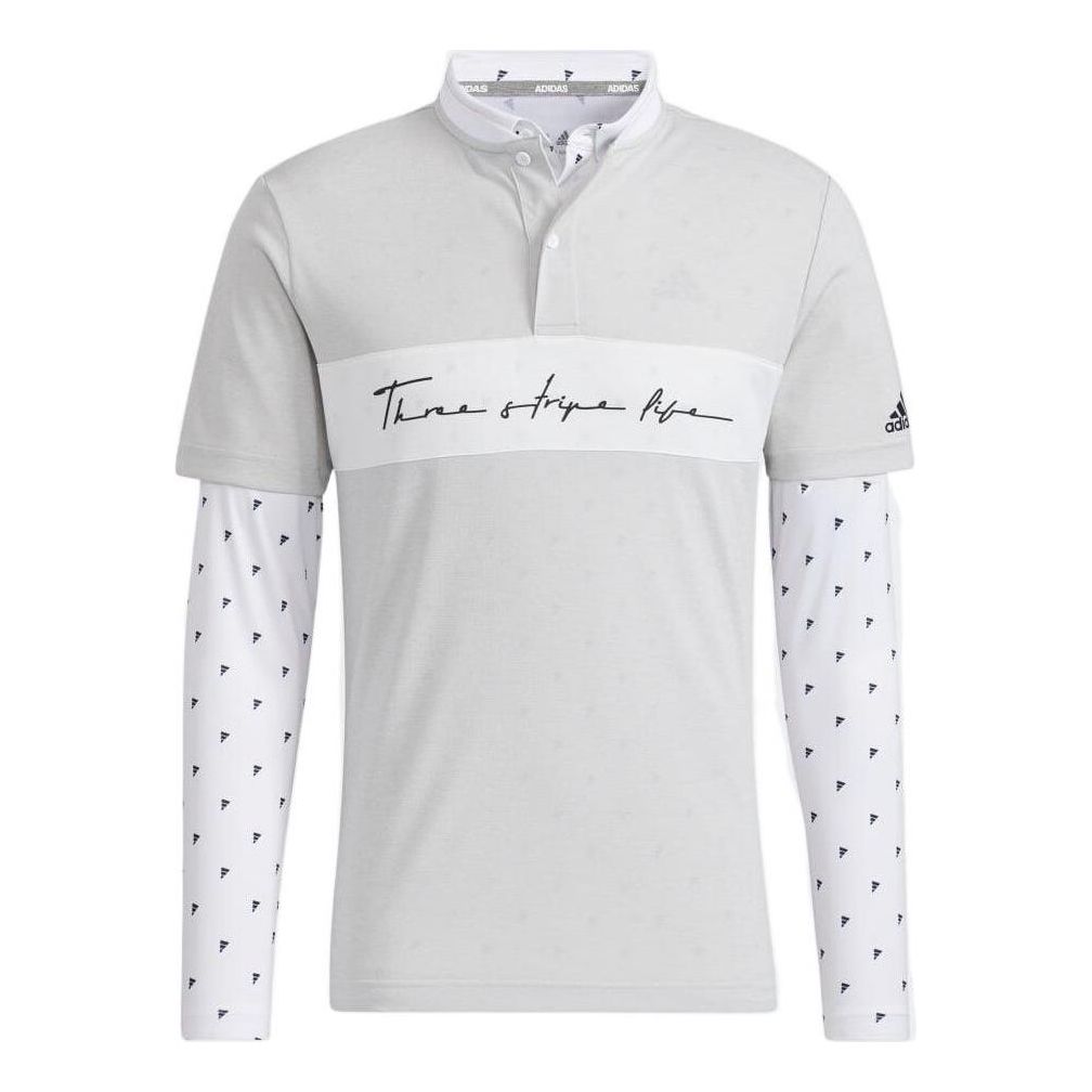 adidas Underwear Long Sleeve Layered Polo Shirt 'White' HA0235
