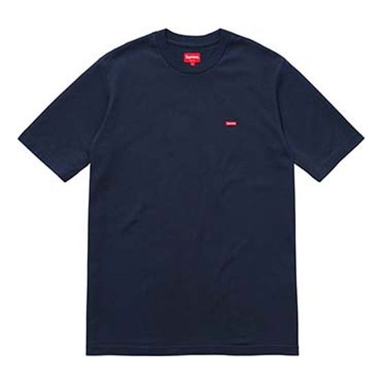 Supreme SS18 Small Box Tee Navy Short Sleeve Unisex Navy Blue SUP-SS18-0081