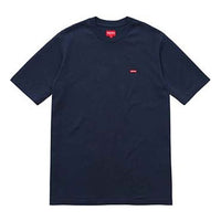 Supreme SS18 Small Box Tee Navy Short Sleeve Unisex Navy Blue SUP-SS18-0081