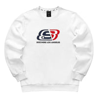 Skechers Logo Round Neck Fleece Pullover Sweatshirt 'White Red Blue' L321U174-0019