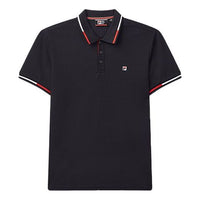 FILA Contrasting Colors Stripe Short Sleeve Polo Shirt Blue F11M031114F-NV