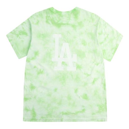 MLB Los Angeles Dodgers Tie Dye Big Logo Loose Short Sleeve Unisex Green 31TSA3031-07G