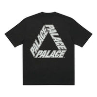 PALACE P3 Team Dark Back Logo Cozy Round Neck Short Sleeve Black T-Shirt P19TS238