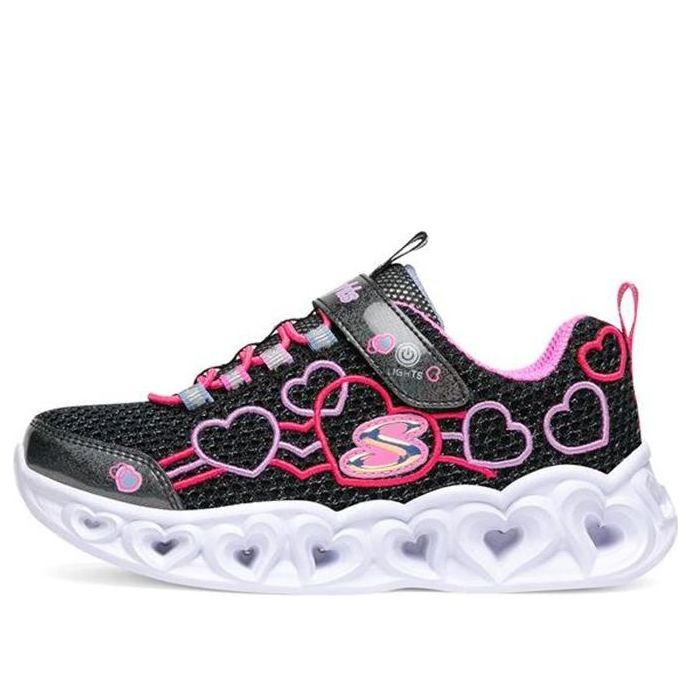 Skechers Heart Lights Low-Top K Black/Pink 302080L-BKMT