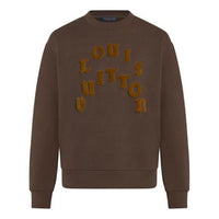 Men's LOUIS VUITTON FW21 Logo Word Pullover Brown 1A977O