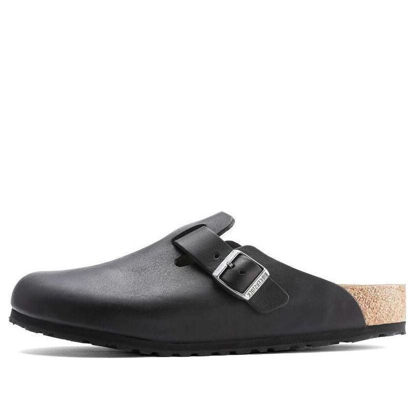 Birkenstock Boston Grip Natural Leather 'Vintage Wood Black' 1023458