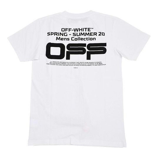 Off-White Wavy Line Logo Basic Alphabet Slogan Short Sleeve Ordinary Version White OMAA027R201850040110