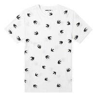 Men's McQ Alexander McQueen Cotton Contrasting Colors Embroidered Short Sleeve White 291571-RMT64-9000