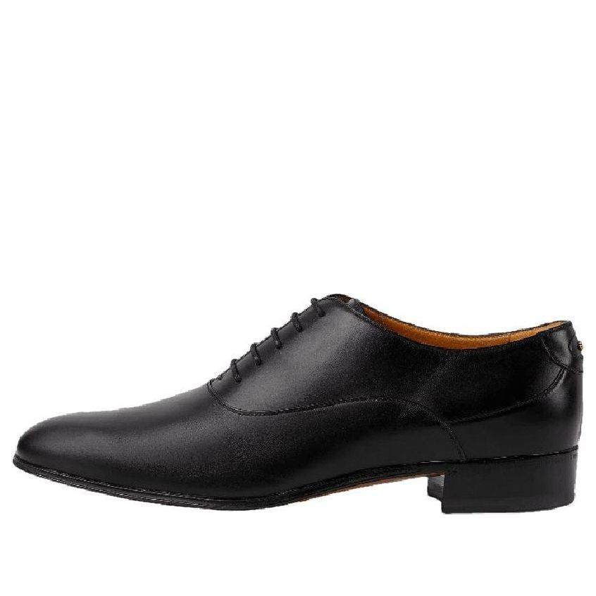 Gucci lace-up shoe with Double G 'Black Leather' 719741-06F00-1000