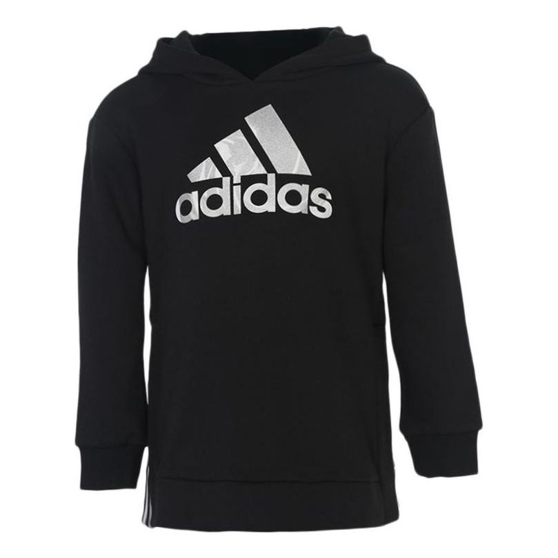 (GS) adidas Glam On Oversize Hoodie Asia Sizing 'Black White' GD3759