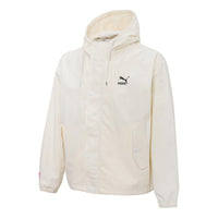 PUMA Windbreaker Hoodied Jacket 'White' 537523-65
