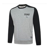PUMA Logo Long Sleeve T-Shirt 'Grey Black' 594103-04