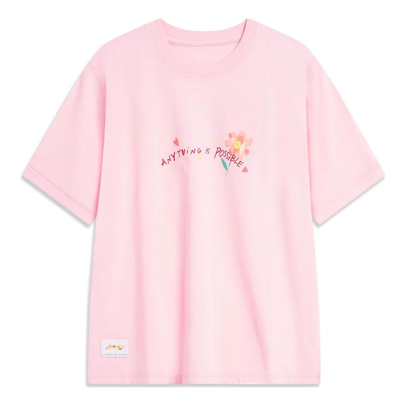 (WMNS) Li-ning Lifestyle Fashion Tee 'Pink' AHST488-6
