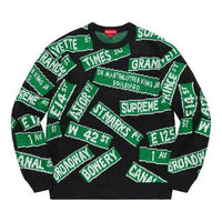 Supreme Street Signs Sweater 'Black Green' SUP-SS21-427
