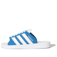 adidas Gazelle Beach Slides Asia Sizing 'White Blue' JQ7425