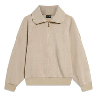 (WMNS) Li-Ning Essentials Half-Zip Sweatshirt 'Khaki' AWDT832-5