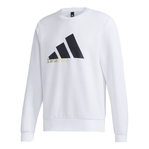 adidas Ub Gfx Swt Athleisure Casual Sports Round Neck Pullover White GF4003