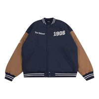 New Balance Vintage Varsity Jacket Asia Sizing 'Navy Tan' AMJ34309-ECL