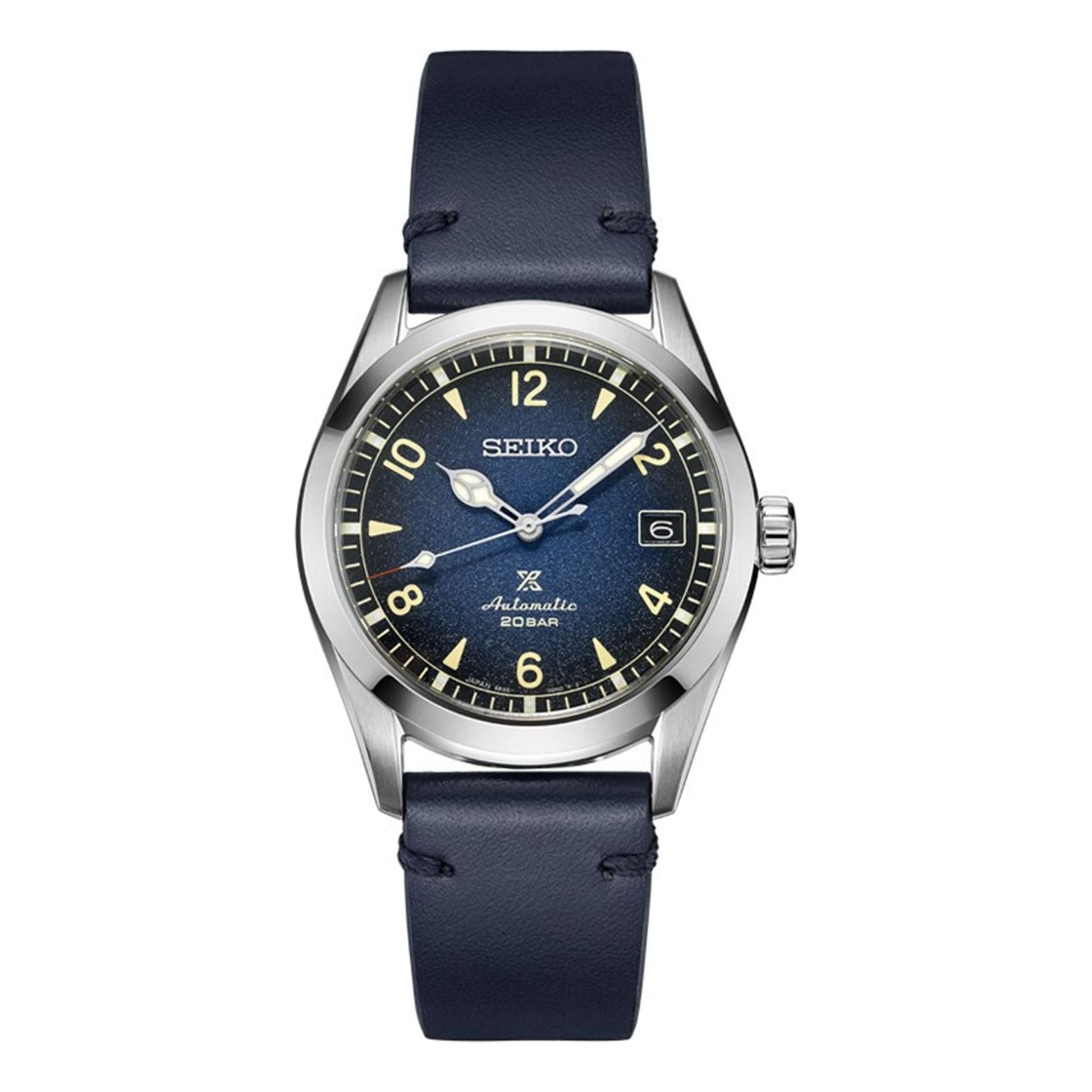 Men's SEIKO PROSPEX Series Retro Green Starry Sky Rubber Strap Mechanical Watch SPB157J1