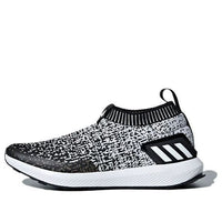 (GS) adidas Rapida Run Laceless J 'White Black' AH2595
