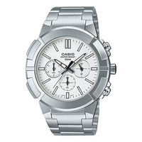 CASIO Male DRESS Japan / South Korea Fashion Sports White Analog MTP-E500D-7AV