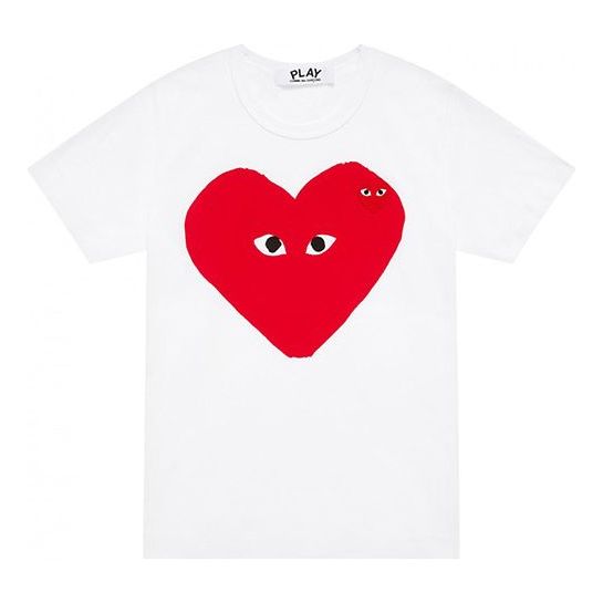 COMME des GARCONS PLAY Red Emblem Small Eyes T-Shirt 'White' AZ-T220-051-1