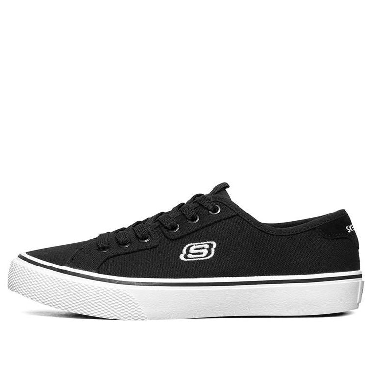 (WMNS) Skechers V'Lites Low-Top Sneakers Black/White 66666261-BKW