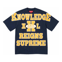 Supreme Overprint Knowledge S/S Top 'Navy Yellow' SUP-SS24-087