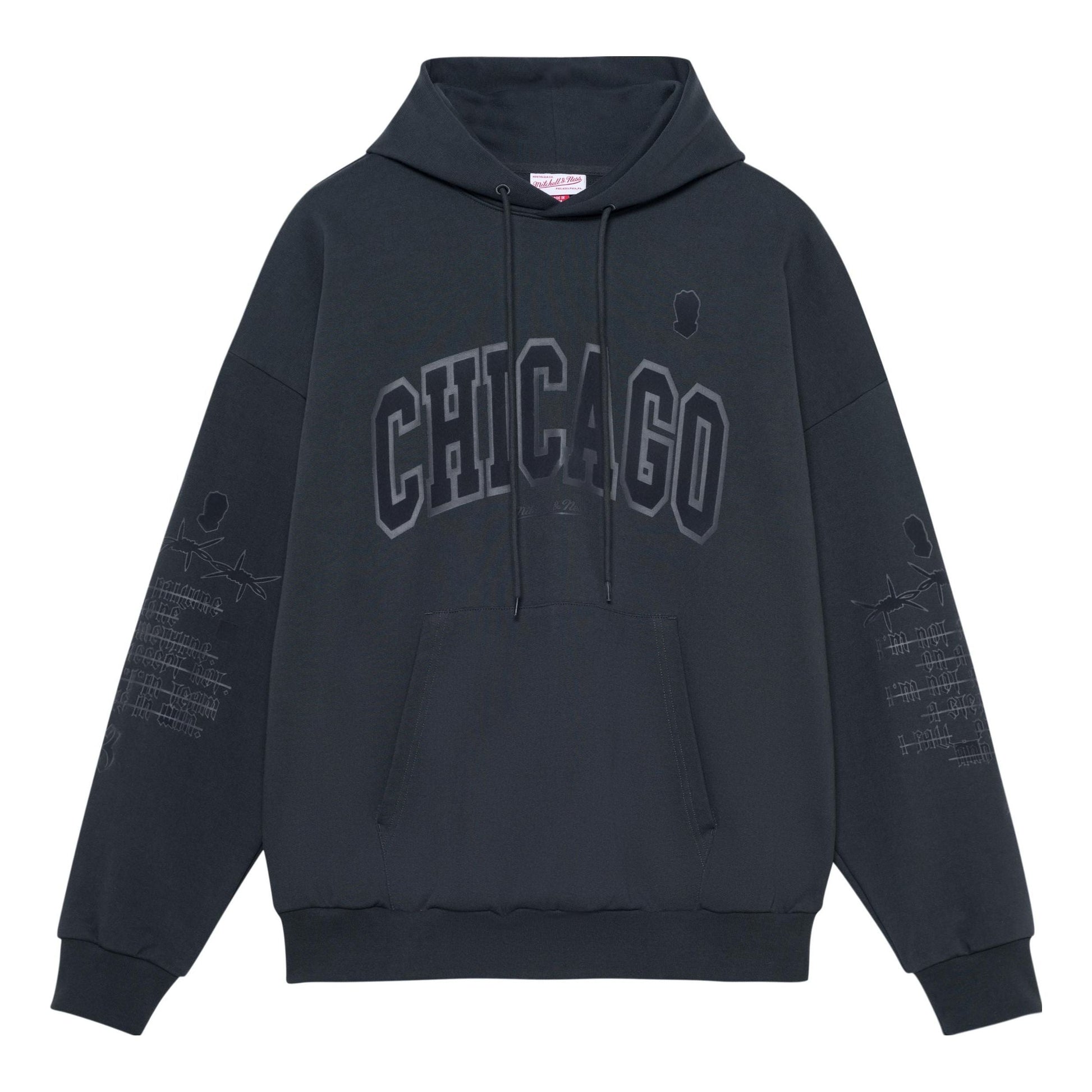 Mitchell & Ness x NBA Chicago Bulls Hoodie 'Dark Grey' MNJYFWF22007-CARBON-GARY
