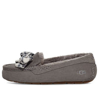 (WMNS) UGG ANSLEY Plaid Bow 'Charcoal' 1127850-CHRC