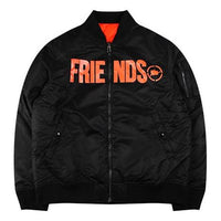 VLONE x Fragment Design Crossover Back Large V Reversible Padded Jacket 'Black Orange' VLJK21001