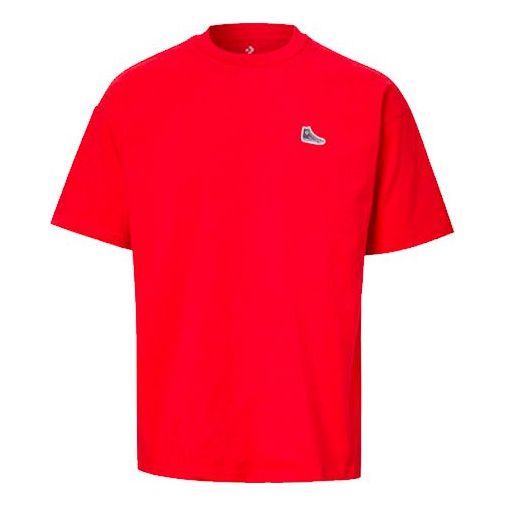 Converse Athleisure Casual Sports Short Sleeve Couple Style Enamel Red 10020931-600