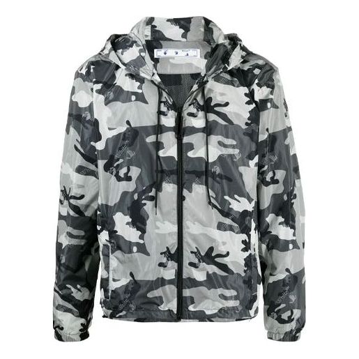Off-White Men's SS21 Logo Camouflage Jacket Camouflage OMBD029S21FAB0010900