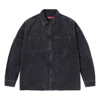 Supreme Washed Corduroy Zip Up Shirt 'Black' SUP-SS24-042