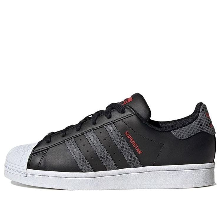 (WMNS) adidas originals Superstar 'Black White Red' HQ1917