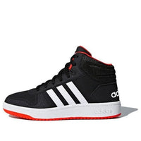 (PS) adidas Hoops 2.0 Mid J 'Black Hi-Res Red' B75743