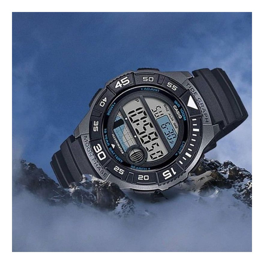 CASIO Waterproof Sports Shockproof Quartz Mens Black Digital WS-1100H-1A