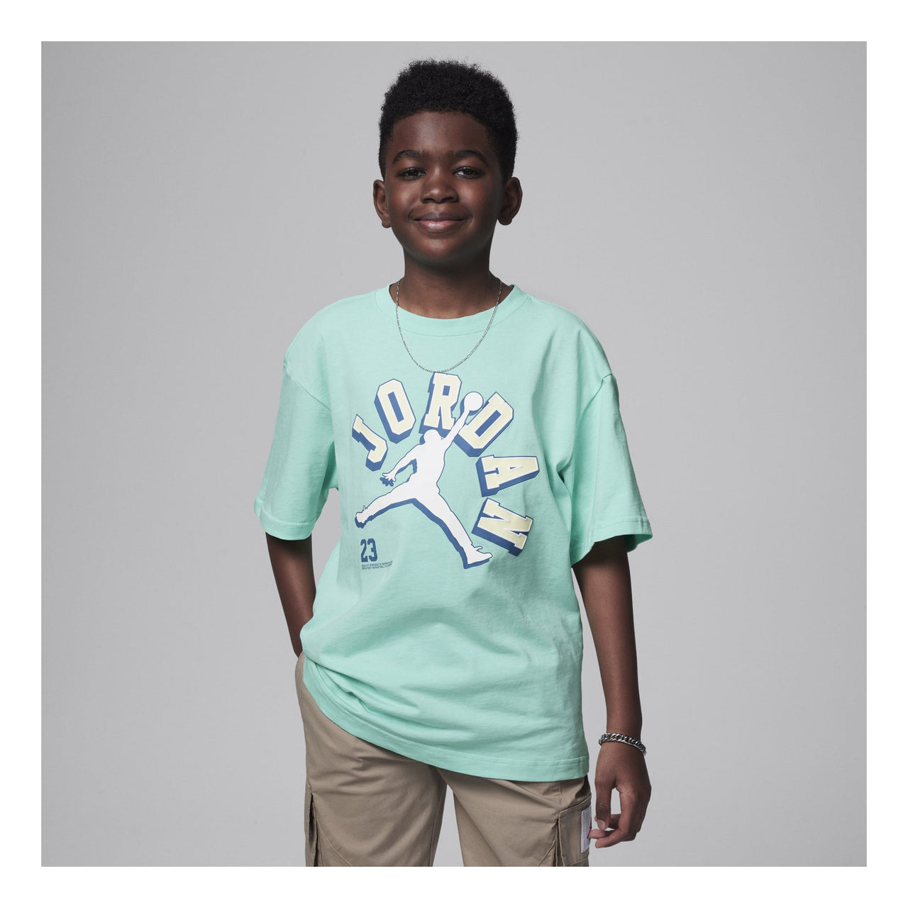 (GS) Air Jordan Varsity Jumpman Graphic T-Shirt 'Mint Green' FV2530-323