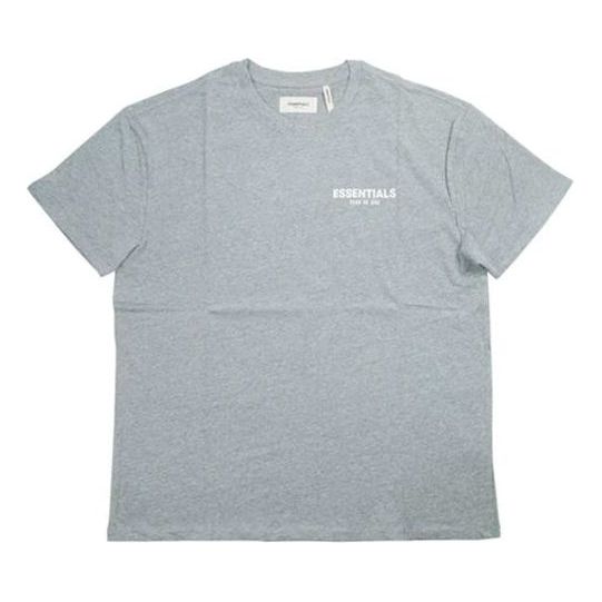 Fear of God Essentials Boxy Logo T-Shirt Chest Logo Short Sleeve Unisex Gray 0125250500092004