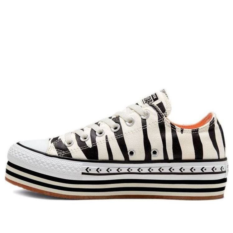 (WMNS) Converse Chuck Taylor All Star Platform Low 'Sunblocked - Zebra' 567865C