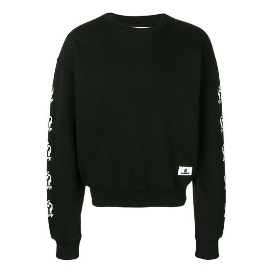 Off-White Hands Over Cotton Sports Fleece Men Black OMBA035S19D250201088
