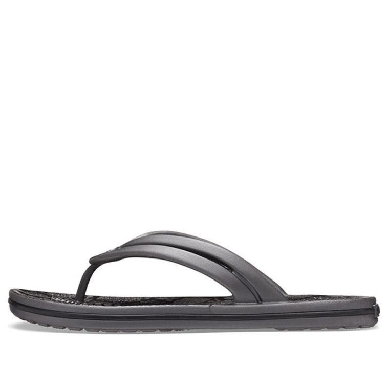 (WMNS) Crocs Leopard print Printing Flip-Flops Shoe Black 206490-02W