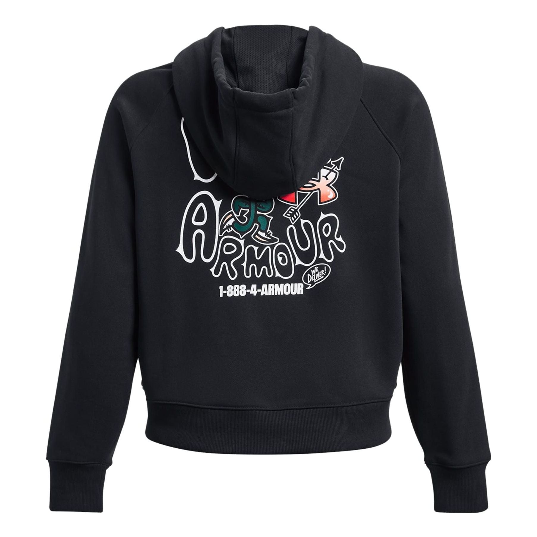 (WMNS) Under Armour Heavyweight Terry Rose Hoodie 'Black' 1379834-001
