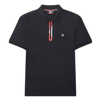 FILA Logo Printing Breathable Short Sleeve Polo Shirt Blue F11M021116F-NV