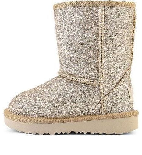 UGG Classic Short II Glitter (Big Kids) Gold 1111852K-GOLD