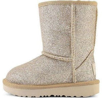 UGG Classic Short II Glitter (Big Kids) Gold 1111852K-GOLD